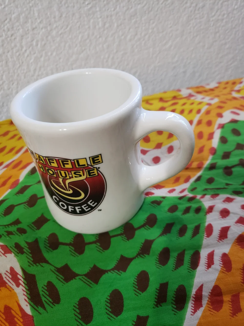 Bundle of 3 Unique Ceramic Coffee Mugs San Diego Waffle House Asian Motif